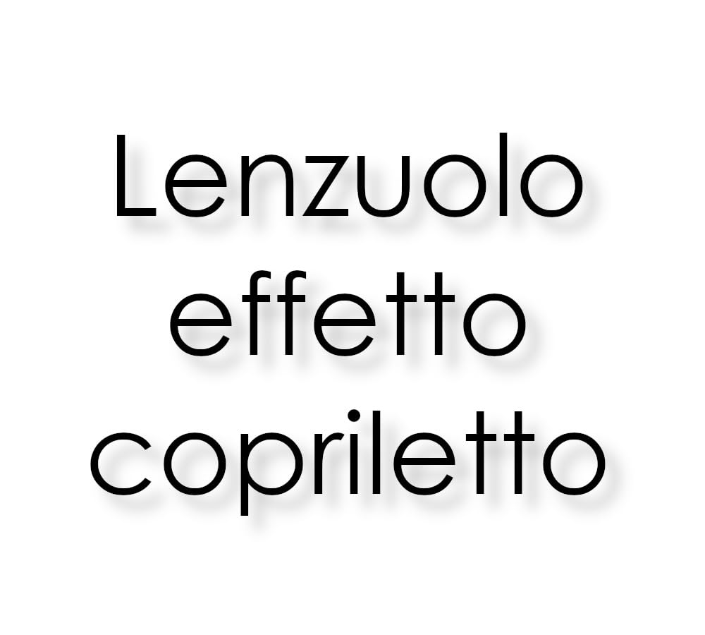 Completo lenzuolo copriletto matrimoniale in percalle di cotone di Mirabello (M32)