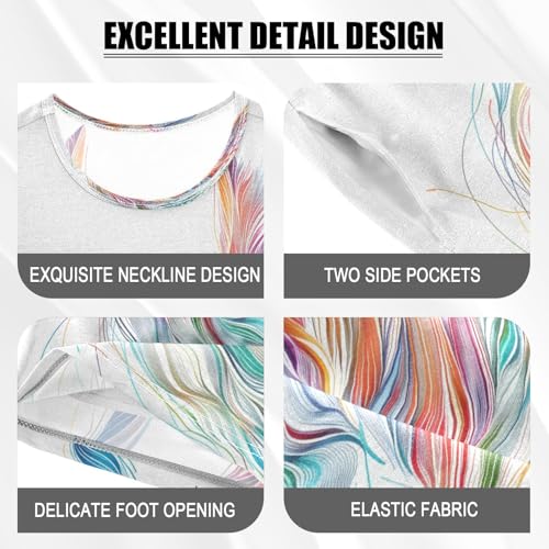 senya Short Sleeve Pajamas Sets Summer Cotton Sleepwear Painting Colorful Fox4