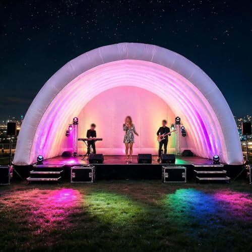 Image of 20x15x13FT xmaybang White Inflatable Event Stage Tent Includes a Blower Elevate Your Occasions with Style and Convenience