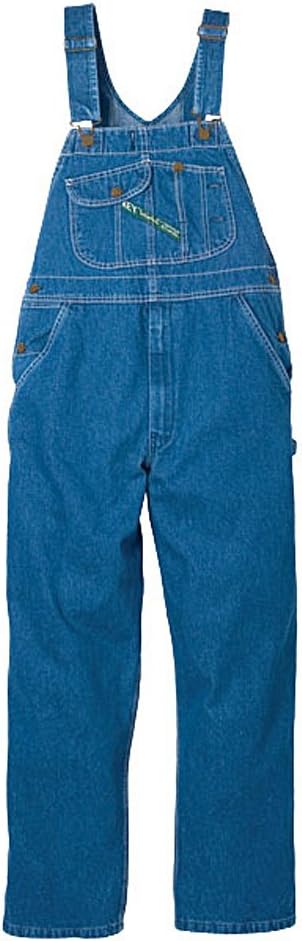 Key Apparel Men’s Denim Bib Overalls - Enzyme Washed with Zip Fly - Work Utility & Safety Overalls & Coveralls