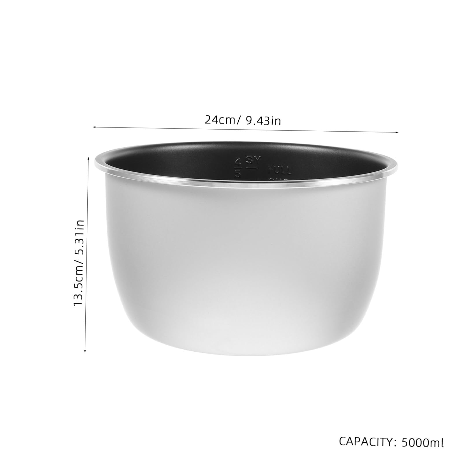 Mikinona Cuve Chaleur Intérieure D'aluminium Antiadhésive Alliage en 5l Distribution Uniforme Compatible pour Autocuiseur Cuisson de Porridge et Vapeur
