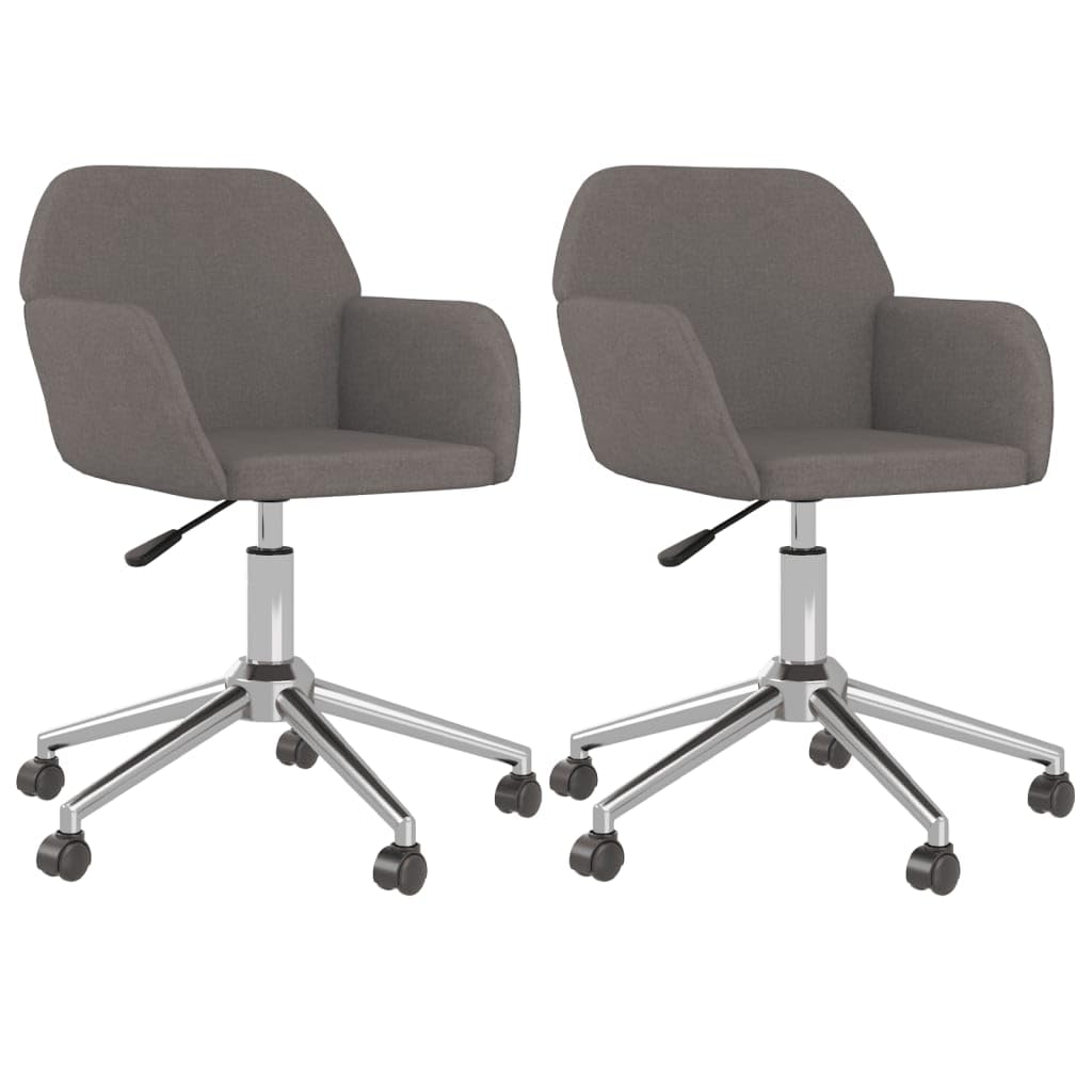 Sedie da Pranzo Girevoli 2 pz Grigio Scuro in Tessuto,Mobili,Sedie,Sedie per Cucina e Sala da Pranzo,16.9kg - 3103087