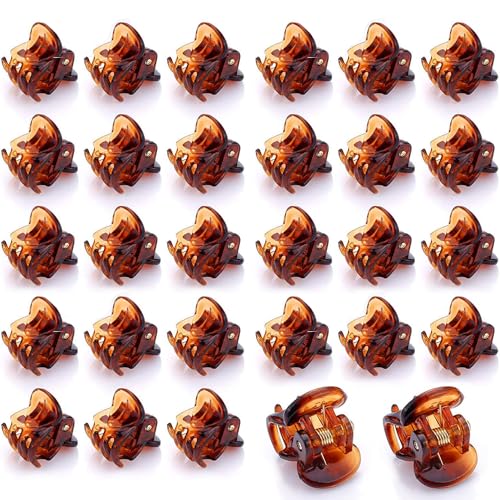 BOARDFEB 48 Mini Pinces à Cheveux Marron pour Cheveux de Fille et de Femme