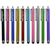  OrganicGuru® Mikrofasertuch Eingabestift mit präzise Bedienung für ipad 1, 2, 3, 4, mini ipad, iPhone 4, iphone 5, Google Nexus, Microsoft Surface Tablet, Samsung Galaxy S2, S3, S4, Note, Mobile Phones, HTC, LG, Nokia, Tablet pc, Asus Transformer, Advent, Blackberry Playbook, Android - mehrfarbigen - touchstift