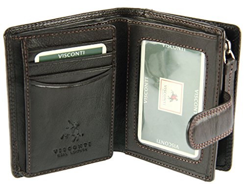 Visconti Heritage -31 Trifold Soft Light Leather Wallet & Purse (Brown)
