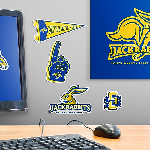 Image of South Dakota State University 9ct Vinyl Large Deluxe Stickers Variety Pack - Laptop, Water Bottle, Scrapbooking, Tablet, Skateboard, Indoor /Outdoor - Set of 9