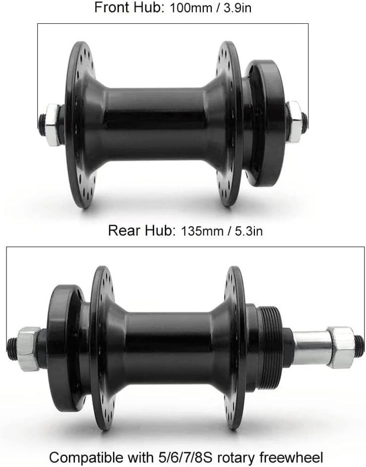 Jeu Moyeux Roue Libre Avant Et Arrière 14gx36h 135x180 Sliver B/O