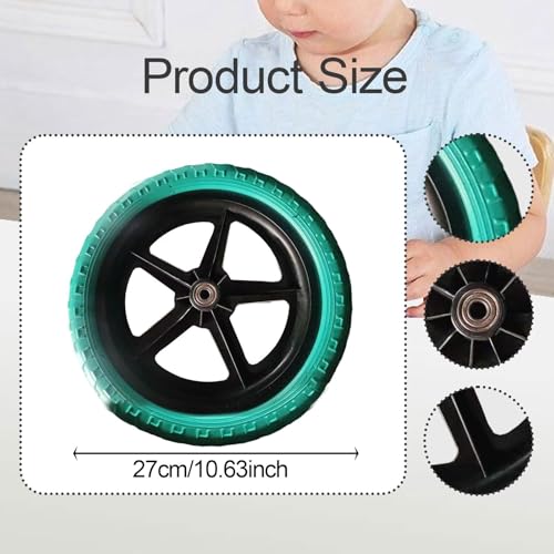 1 Par de Ruedas de Entrenamiento para Bicicleta de Equilibrio, Accesorios Ligeros, Absorción de Impactos, Reducción de Ruido, Antideslizantes, Verde miniatura 3