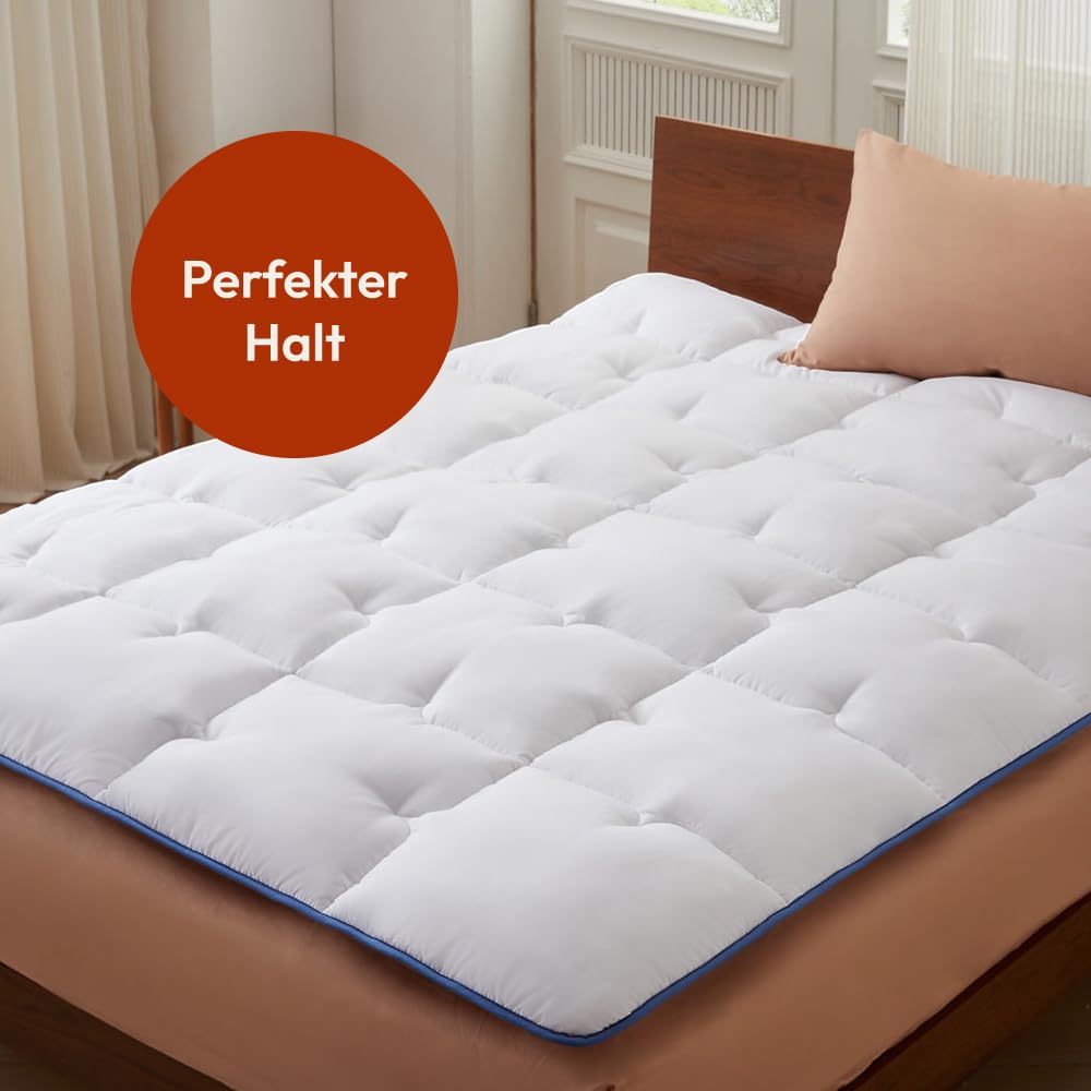 CASABEL Matratzenauflage 160x190 cm aus Atmungsaktiver Mikrofaser, Gesteppter Matrazen Topper 160x190, Ultraweich, Waschbar und Milbenabweisend, Matratzenschoner für Matratzen und Boxspringbett
