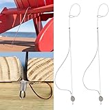 2-Pack; Strong Outdoor Furniture Deck Anchor; Made in The USA; Patent Pending; Easy and Fast to Install - No Tools; Cable Holds Up to 286 Lbs in High Winds
