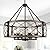 SJCCDSGS Brown Farmhouse Chandelier- 21.6 inch 6 Light Rustic Chandelier, Dining Room Light Fixture Adjustable Hanging Pendant Light Fixtures for Kitchen Island Entryway Bedroom