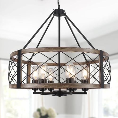Brown-Farmhouse-Chandelier-216-inch-6-Light-Rustic-Chandelier-Dining-Room-Light-Fixture-Adjustable-Hanging-Pendant-Light-Fixtures-for-Kitchen-Island-Entryway-Bedroom Brown Farmhouse Chandelier 216 inch 6 Light Rustic Chandelier Dining Room Light Fixture Adjustable Hanging Pendant Light Fixtures for Kitchen Island Entryway Bedroom