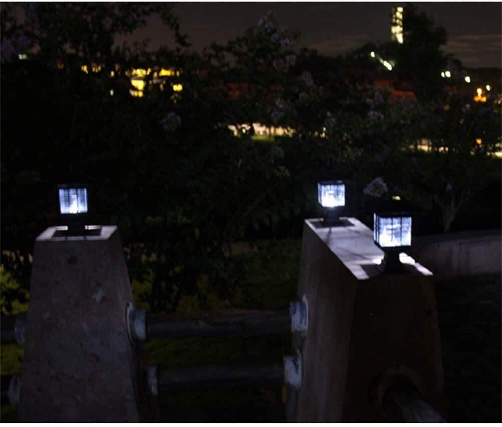 Solarne lampy kolumnowe, wodoodporne oświetlenie słupków ogrodzeniowych, słoneczne lampy zewnętrzne na słupach, oświetlenie zewnętrzne do dekoracji patio, filary ogrodowe, oświetlenie trawn