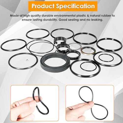 Image of Swing Cylinder Seal Kit for Case 580CK with Model 33 Backhoe Swing 1966-1971 with Snap in or Press in Wiper (2 Set)