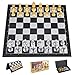 Jeu D'Échecs, Echec Magnétique en Echec Deluxe, Pliable Echecs Magnétique Coffret Éducatif Jeu pour Voyage pour Enfants à Partir de 6 Ans et Adultes (25CM x 25CM)