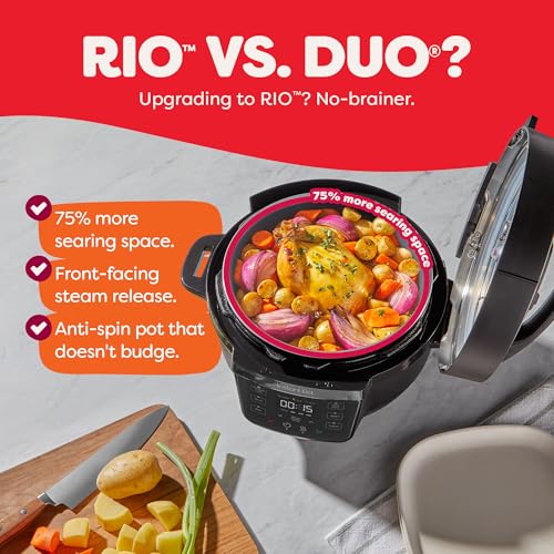 Instant Pot 4QT RIO Mini 7-in-1 Multi-Cooker, Pressure Cooker, Slow cook, Sauté, Steam, Rice Maker, Yogurt, & Warmer, Black, 4 Quarts