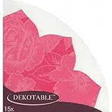 DEKOTABLE ™ Japan Servietten, rot m. Blüten, Tulpenform, 15 Stück