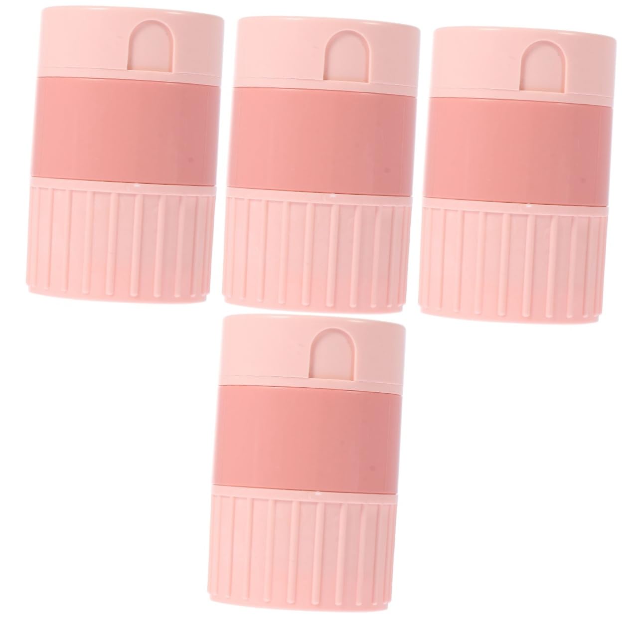 FOMIYES 4 Pièces pilulier pill box pilullier broyeur de médicaments ménagers dispositif de broyage de médicaments conteneur de comprimés utile pratique abdos rose