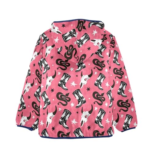 Different Assets Snake Cowgirl Boots Girls Fleece Jacket Girls Fall Jacket Girls Zip Up Hoodie Girls Sherpa Jacket 2-10T2