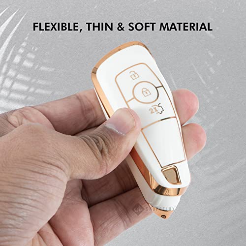 Image of Shopoflux TPU Key Cover Compatible with Endeavour | Figo | Aspire | Freestyle Titanium (White TPU Pack 1)