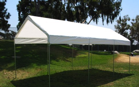 20\'X30\' EXTRA Heavy Duty 12 mil (White) Tarp 3 Ply Coated Reinforced Canopy 6 oz 3 Layer (Includes Tarps Tools and Toys Maintenance Manual) - Thumbnail 2