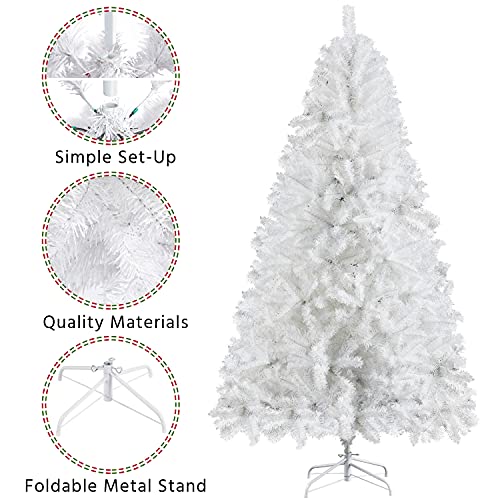 Topeakmart6ftartificialpinkchristmastreewithfoldablestandxmastreeforholidaydecorationwhite Urban Country Home Decor Topeakmart 6ft artificial pink christmas tree with foldable stand xmas tree for holiday decoration white urban country home decor