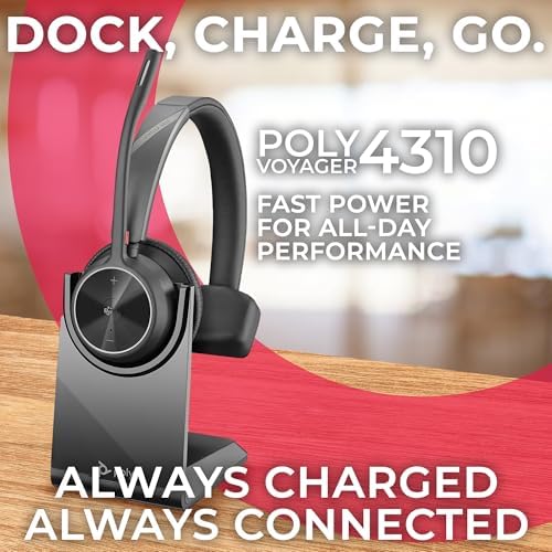Amazon.com: Poly Voyager 4310 UC Wireless Bluetooth Headset (USB-A