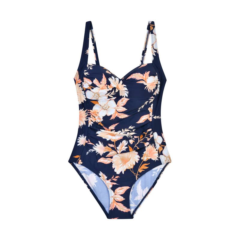 WIN.MAX Costume Intero Donna, Costume Intero con Controllo della Pancia, Costume da Bagno Taglie Forti per Donna Monokini Push-up Vintage, per Coppe da C a DD