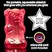 Gummygoods Squeezable Gummy Bear Night Light - Rechargeable, Portable, Squishy Lamp, 60-Min Sleep Timer - Christmas Gift for Kids & Adults, Baby Nursery, and Dorm Rooms - (Pink)
