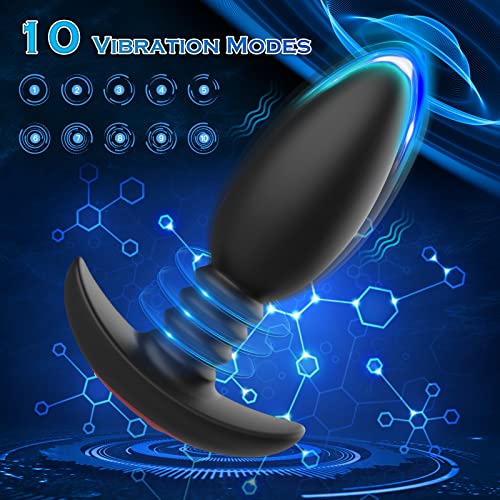 Prostate Massager Anal Vibrator, Anal Plug Vibrating With 10 Vibration Modes, Remote Control Anal Dildo Butt Plug, P Spot Massager Anal Toy Male Adult Sex Toys For Men Women And Couple Pleasure Black #TOP1