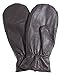 Pratt and Hart Women's Leather Mittens with Hi-Loft Sherpa Lining Size M Color Red