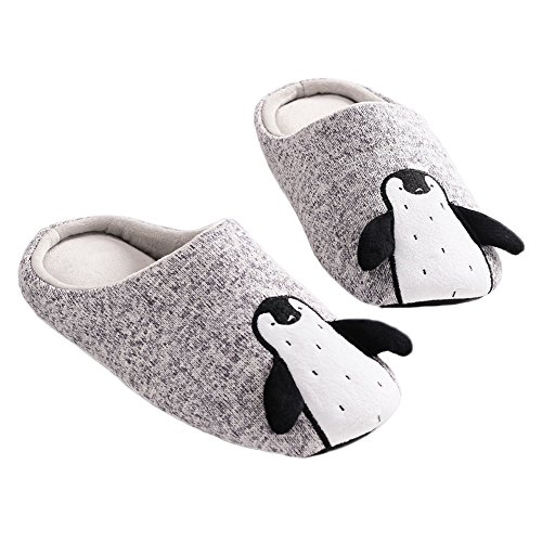 JadeRich Unisex Penguin Shoes Soft Fleece Home Slipper Cozy Warm Fluffy Indoor Outdoor Slippers2