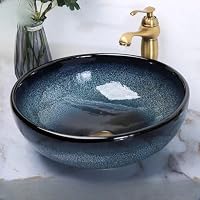 Amazon | 【排水セット付き】 洗面ボウル 陶器 豪華 手洗器 置き型