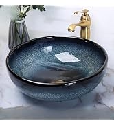 人気美品☆豪華洗面台 洗面ボウルセット 洗面ボール 陶器 手水鉢 洗面器 蛇口 Amazon | 【排水セット付き】 洗面ボウル 陶器 豪華 手洗器 置き型
