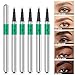 2 Pcs Microblading Eyebrow Pen Set with Eyebrow Brush, 3D Waterproof 4-Tip Precision Eyebrow Pencil, Long-Lasting Natural Fine Stroke Magic Eyebrow Pencil for Women Stay All Day (Light Brown)