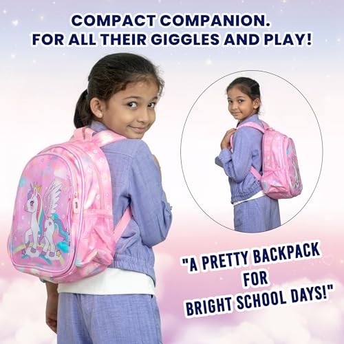 Image of Storite School Backpack for Kids Girls 8L|Stylish Durable Water-Resistant Backpack Shoulder School Bags for Girls Kids Birthday Gift