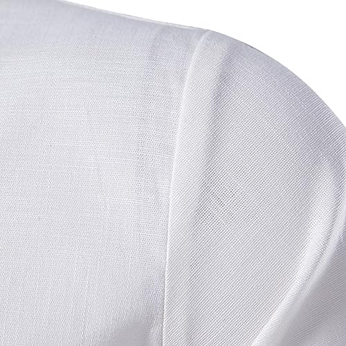 Image of Vida Loca Men's Cotton Linen Plain Stitched Half Sleeve Shirt