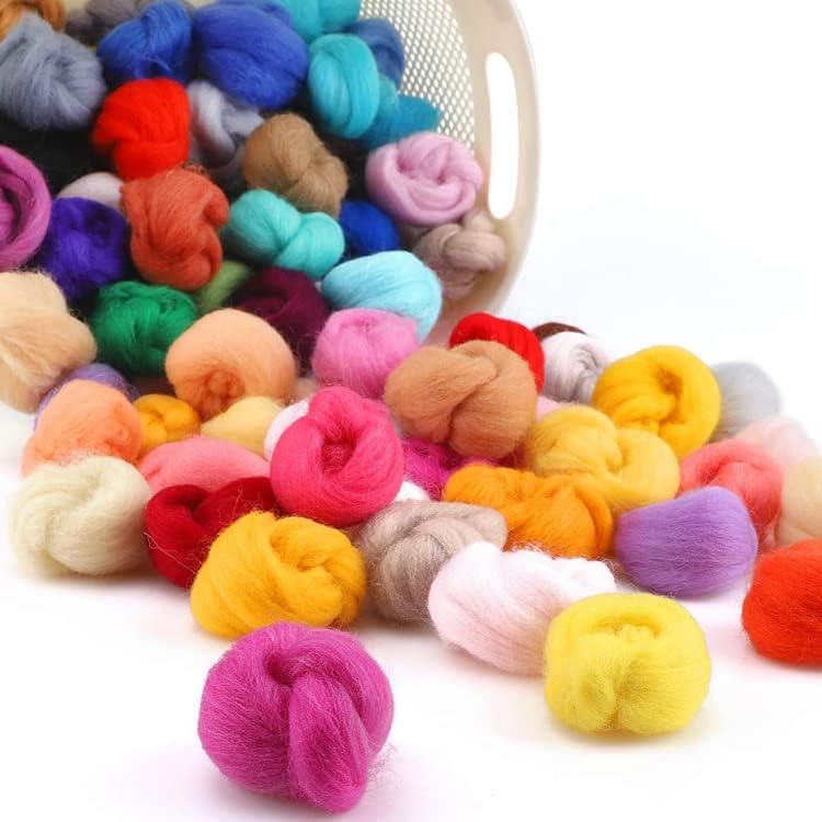 Needle Felt Kit, Wool Coarse Yarn 100 Color Set, Needle Felt Using Wool Coarse Yarn, Felt Wool Coarse Yarn, Felt Using Wool