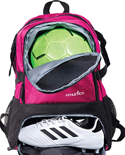 Athletico National Soccer Bag - Backpack for Soccer, Basketball & Football Includes Separate