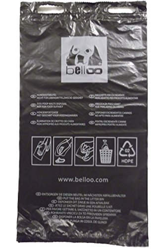 BELLOO 1000 Hundekotbeutel Made IN Germany ca.20x33cm Recycling-HDPE. Achtung: SOG. 'abbaubare' Beutel sind laut Umweltbundesamt Keine Alternative!