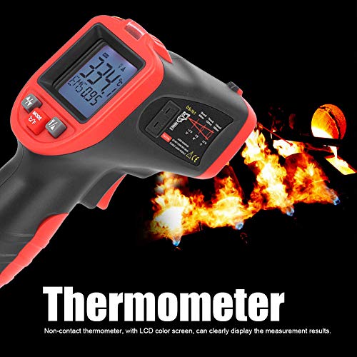 Handheld Digital Thermometer LCD -50C to 1050C Industrial Grade with Backlit Display for HVAC Automotive Food Processing