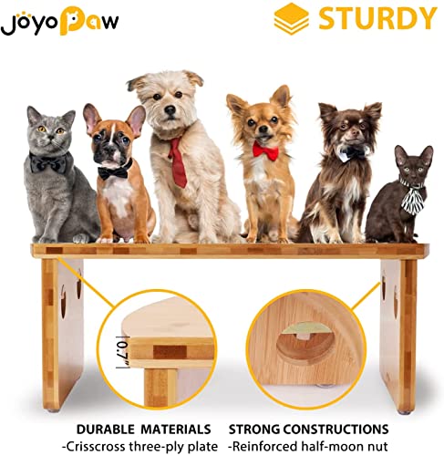Elevated Dog Bowls Bamboo Raised Dog Bowl for Medium Dogs with 2 Stainless Steel Bowls 7 Tall30 Oz Bowl  Cucciolini Doodles Elevated dog bowls bamboo raised dog bowl for medium dogs with 2 stainless steel bowls 7 tall 30 oz bowl   cucciolini doodles