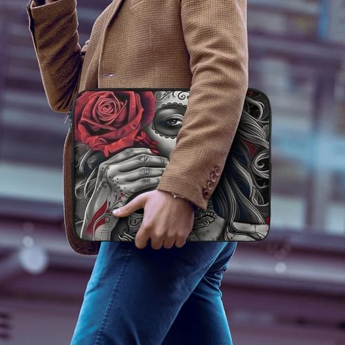 Funda para portátil Mujer y Calavera 13/15 pulgadas resistente miniatura 6