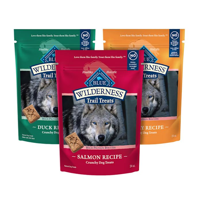 Wilderness Variety Pack Dog Treats Made with Natural Ingredients Duck Turkey & Salmon