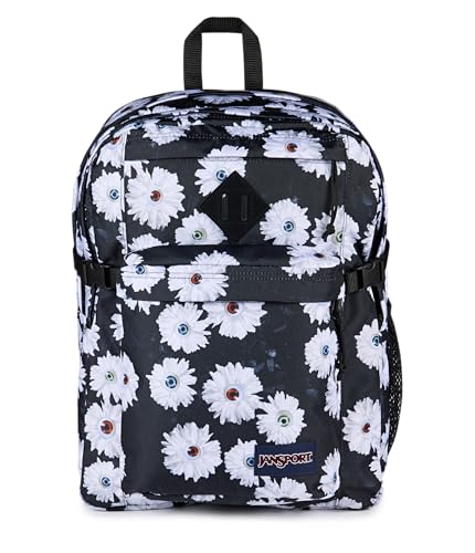 Image of JanSport Main Campus Backpack - Travel or Work Backpack with 15-Inch Laptop Sleeve and Dual Water Bottle Pockets, Eyeball Blossom