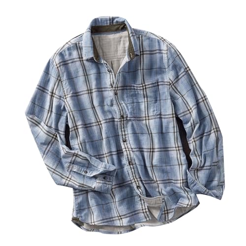 Chemise flanelle chaude et infroissable style bûcheron à manches longues