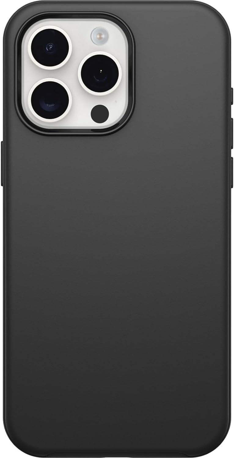 OtterBox iPhone 15 Pro Max (Only) - Symmetry Series Case - Black - Ultra-Sleek - Wireless Charging Compatible - Raised Edges Protect Camera & Screen - Non-Retail Packaging - Image 3