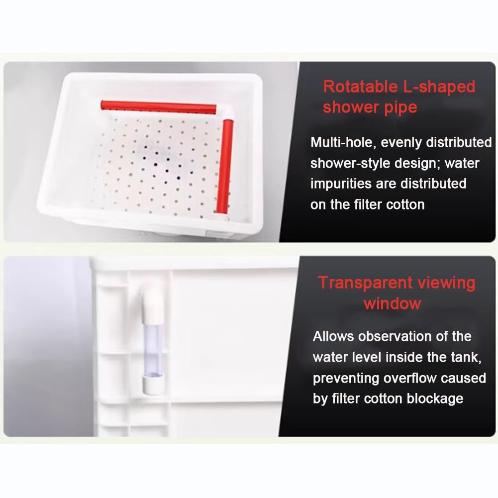 Boîtier de Filtration pour Aquarium, système de Purification Externe pour bassins à Poissons, kit de Filtration pour Grand Bassin à Monter soi-même