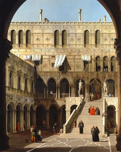 Carteles del Canaletto il Palazzo Ducale para Decoración Pared Salón Comedor Grande 60x90cm