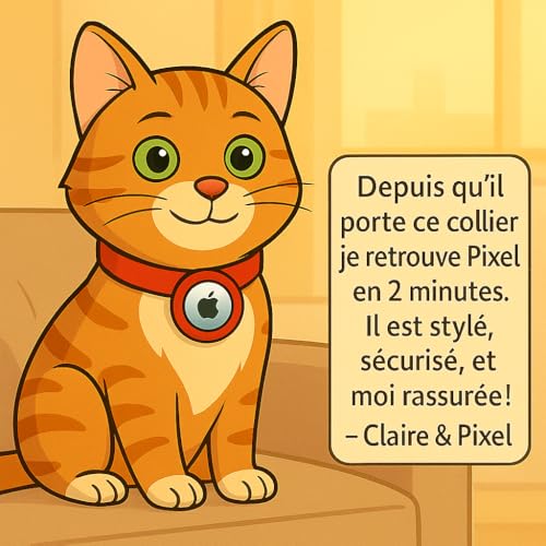 AirTag Cat Collar, Reflective Breakaway Collar with Bell, Adjustable, Soft Nylon, Compatible with Apple AirTag - Image 4